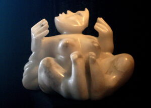 Selena, sculpture sur pierre, albâtre, personnage, femme