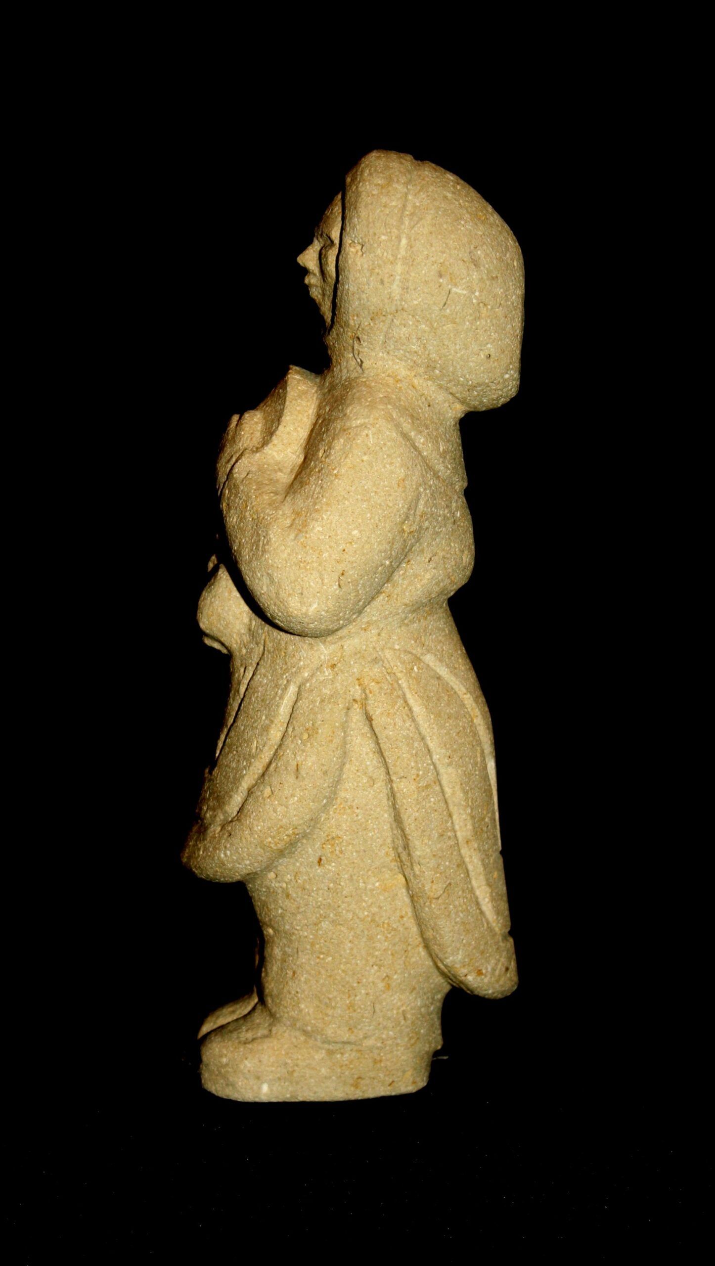 Inuk, sculpture sur pierre, calcaire, personnage,