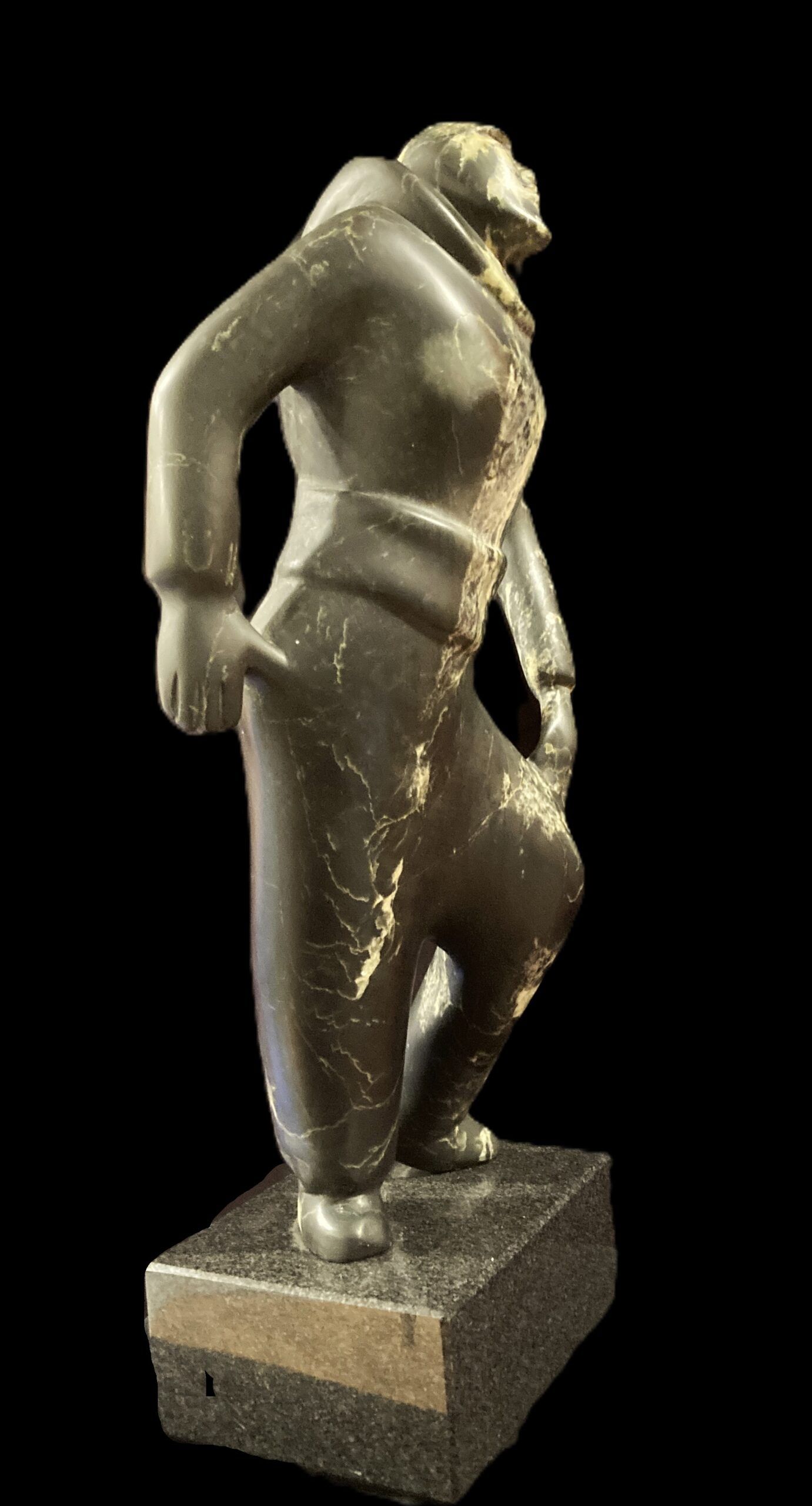 Le Poète sculpture sur pierre, stéatite, personnage