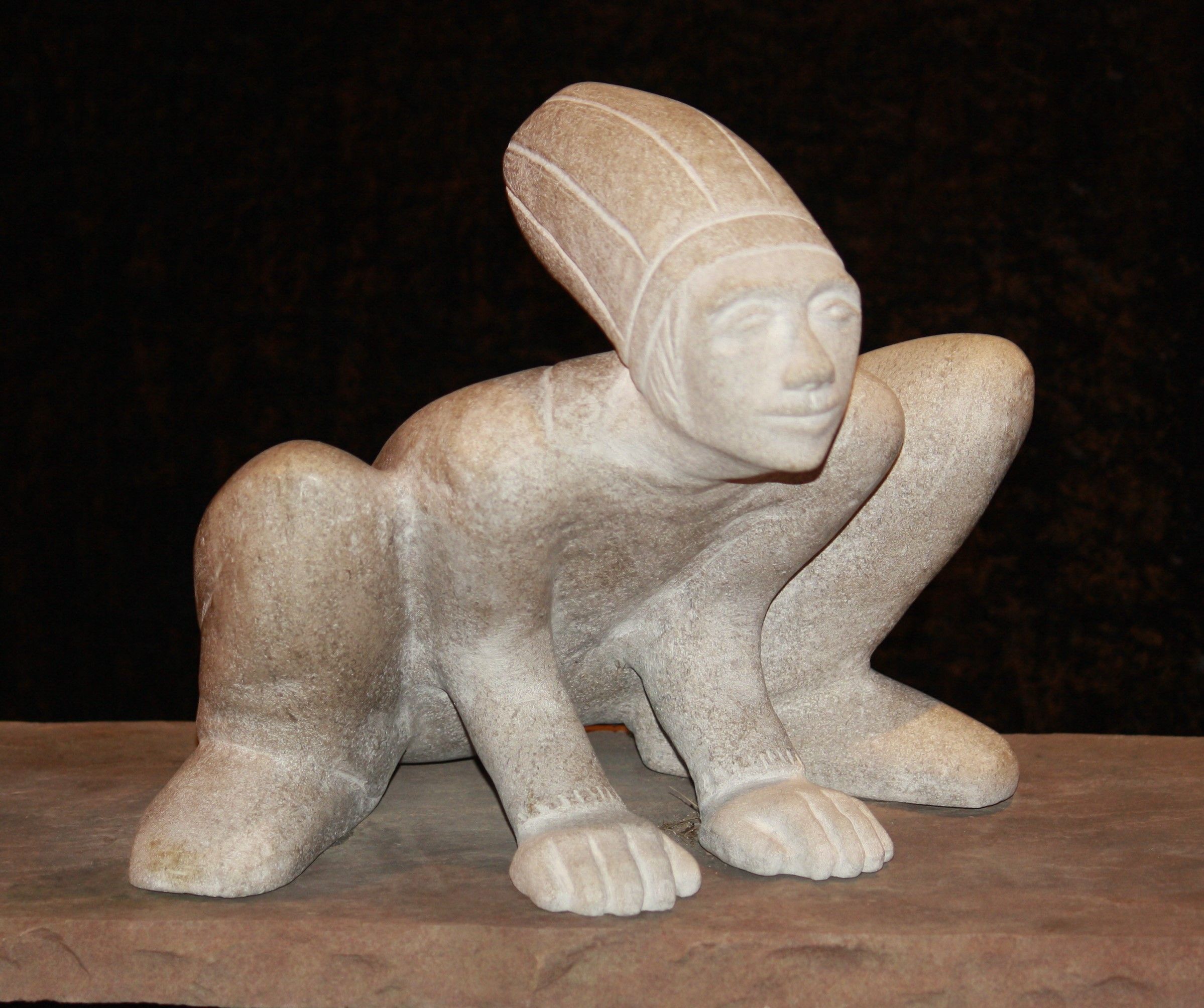 Merlin, sculpture sur pierre, calcaire, personnage
